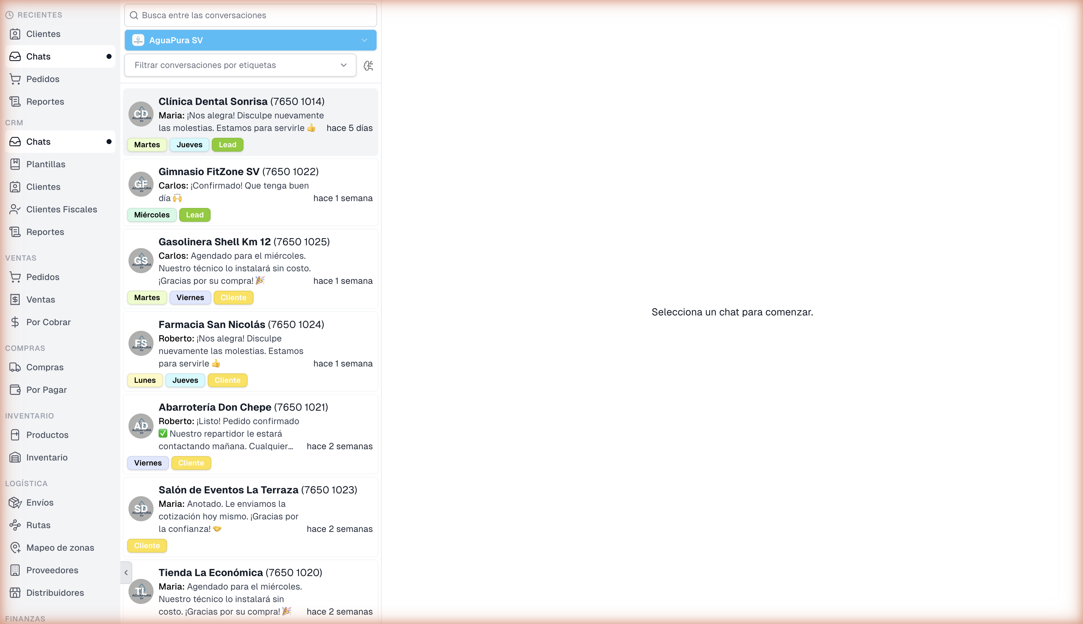Selector de propiedad cerrado